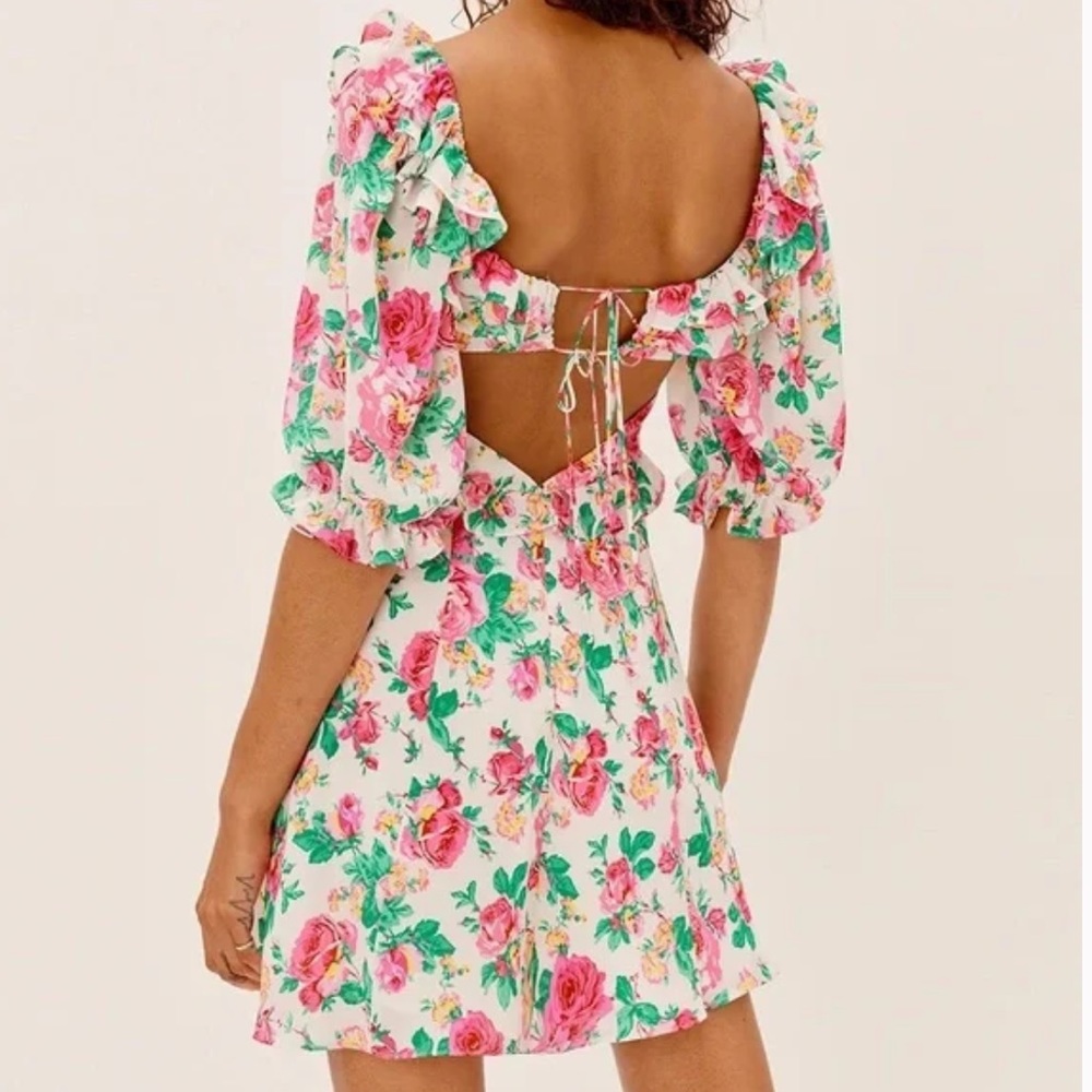 For Love & Lemons Puff Sleeve Dress